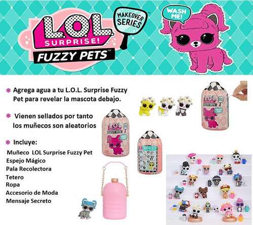 Lol Surprise Fuzzy Pet. Mascotas. Makeover Series