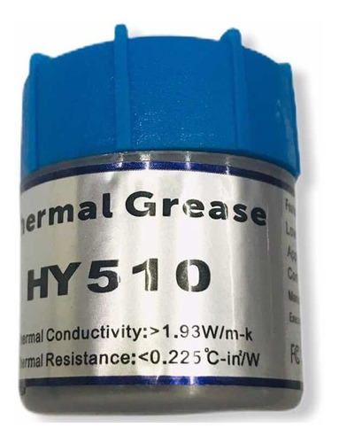 Crema Disipadora Térmica Refrigerante Frasco Hy510 20 Gr