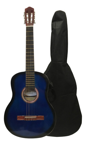 Guitarra Criolla De Estudio Cg100 Sunburts + Funda Color Azul