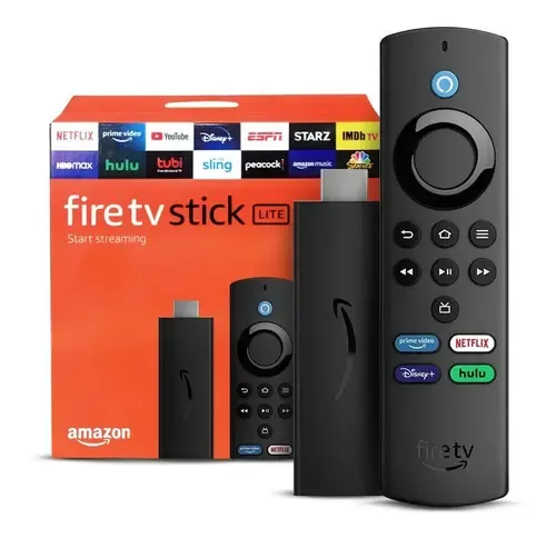 Controle De Voz Amazon Fire Tv Stick Lite Alexa Fhd 1080p Preto D...