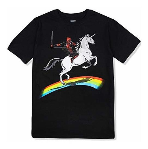 Camiseta Deadpool Unicornio Arcoíris