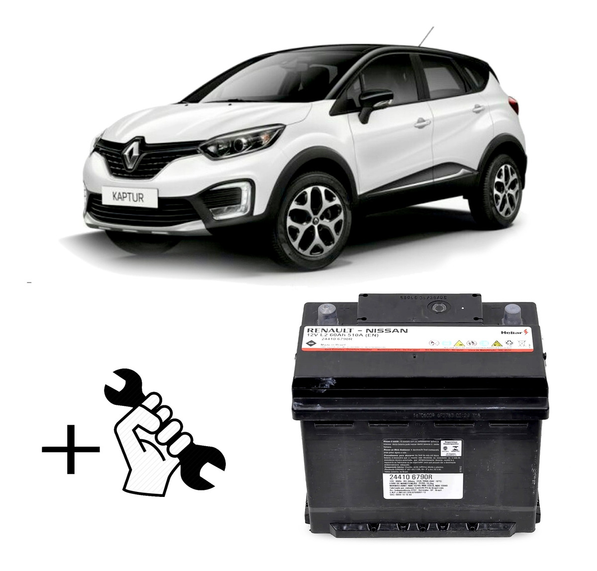 Bateria 60 Amp 12v Original Renault Captur + Cambio