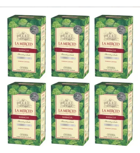 Yerba Mate La Merced Barbacua 500g Pack De 6 Unidades