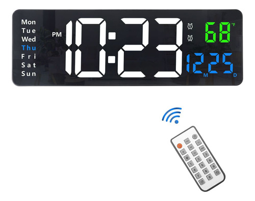 Plumeet Reloj De Pared Digital, Reloj De Pared Led Grande De