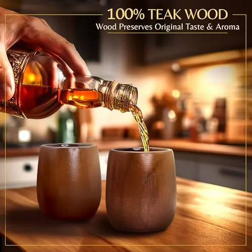 Vasos De Madera Para Whiskey (set De 2) - Regalos Para Hombr