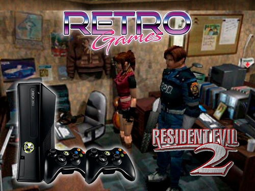 Xbox360 250gb Retrogames Resident Evil 2 Ps1 Rtrmx