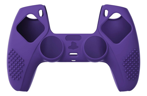 Funda De Silicona 3d Tacto Compatible Con Ps5 Mando Color Violeta