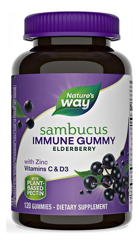 Elderberry 50 Mg Sambucus Soporte Inmune 120 Gomitas Sabor S/n