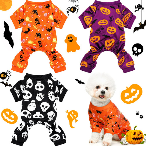 3 Piezas De Halloween Para Perro, Ropa De Pijama Para Mascot