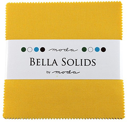 Paquete De Telas Sólidas Amarillas Bella Moda, 42 Cuad...