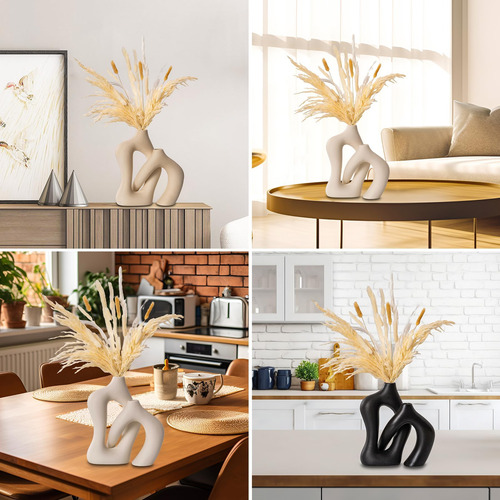 Noevay Juego De 2 Floreros Minimalistas Para Decoración Del