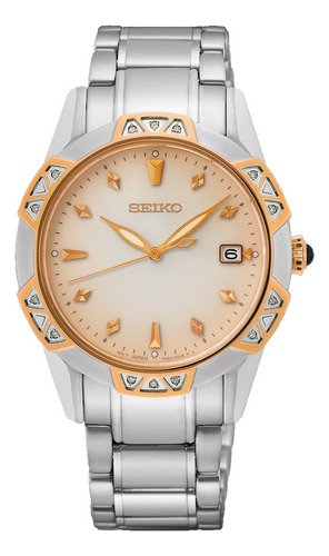 Reloj Seiko Mujer Cristal Zafiro Con Diamantes Skk730
