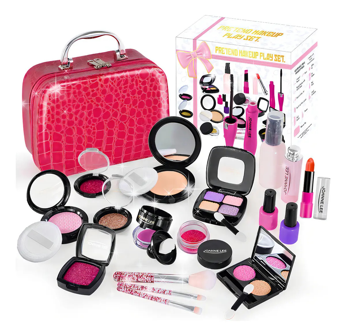 Kit 21 Brinquedos Presente Maquiagem Infantil Maleta - Maquiagem Menina