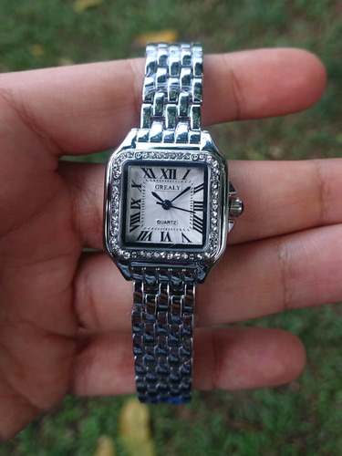 Reloj De Mujer Grealy Quartz Silver. Envío Inmediato 