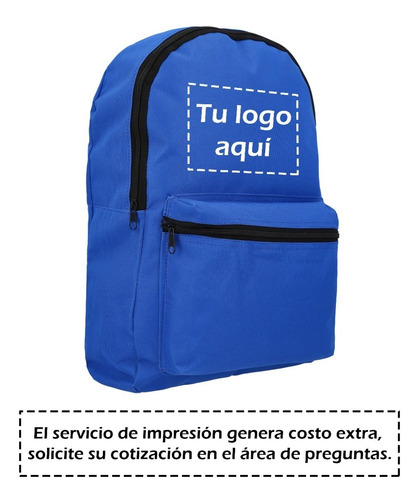 Imagen 2 de 9 de Mochila Con Bolsa Principal Y Bolsa Frontal Con Cierre