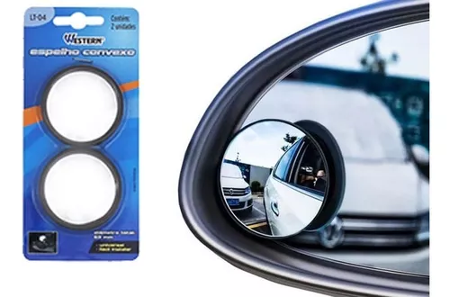 Espelho retrovisor convexo de carro ajustável HD de 360 graus para carro  retrovisor retrovisor retrovisor de carro inverso grande ângulo veículo  estacionamento espelhos auxiliares