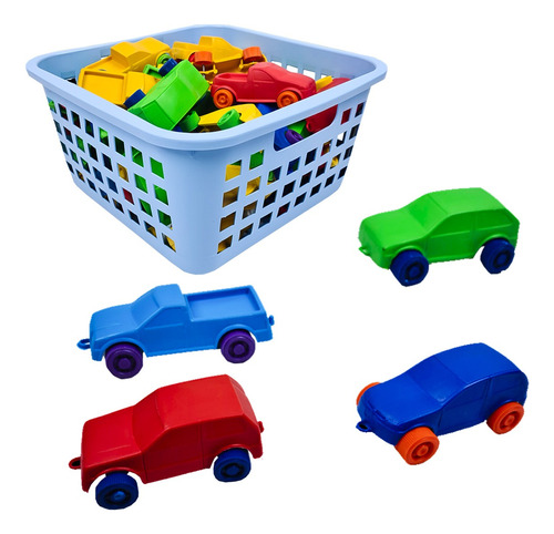 Brinquedo Carrinhos Inquebráveis 48 Pcs - 16 Modelos Sort