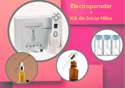 Kit De Inicio Hilos Faciales Reabsor + Electroporador 5 En 1