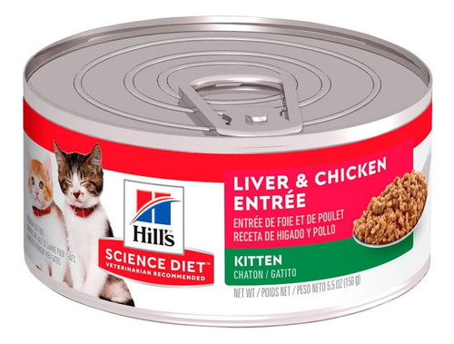 Alimento Para Gato Hill's Science Diet Kitten Lata 156gr