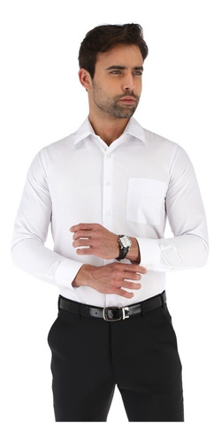 Camisa De Vestir Aristos Fácil Planchado Blanca 37 A 46