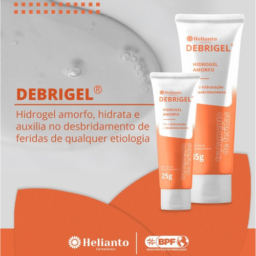 Hidrogel Sem Alginato Debrigel 85g Tratamento De Feridas