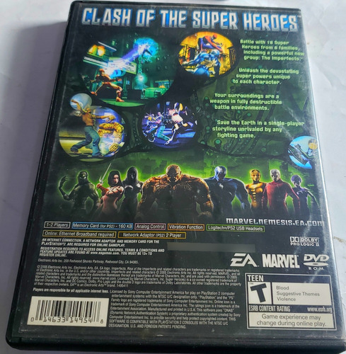 Marvel Nemesis Rise Of The Imperfects Ps2 Usado (Usado)
