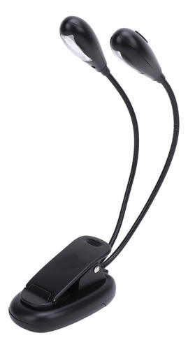 Soporte De Música Led De Doble Cabezal Con Clip, 2 Puntos De