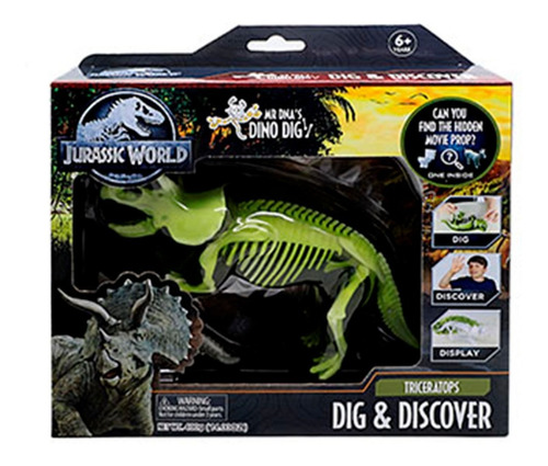 Jurassic World Dinosaurio Triceratops Kit De Excavacion 