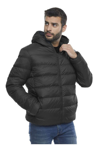 Campera Sidney Nylon Hombre Piel Corderito Interna Importada