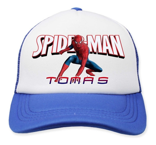 Gorras Fiestas Niños Spiderman Hombre Araña Personalizadas