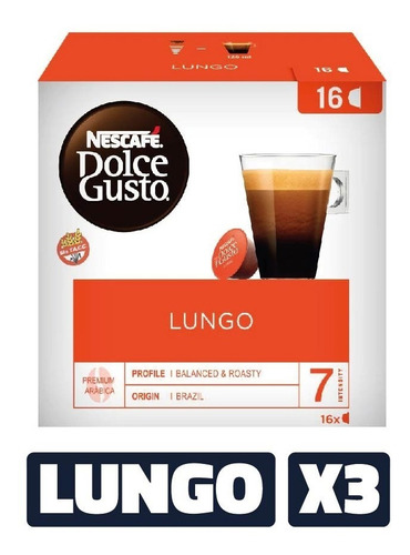 Café Lungo Cápsula Dolce Gusto Sin Tacc 16u (pack X3)