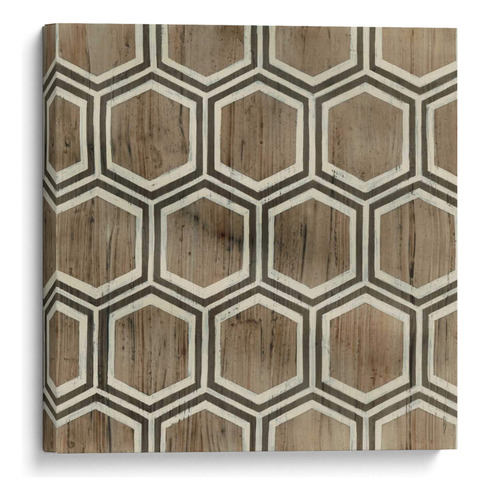 Canvas Lab Cuadro Geometría De Madera De Deriva Iv 90x90