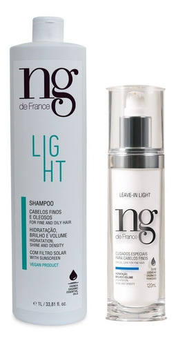 Ng De France Kit Shampoo Light 1 Litro+ Leave-in Light 120ml