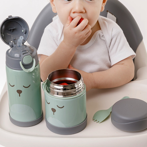 Imagem 4 de 8 de Garrafa Térmica Infantil Criança P/ Água Suco Inox Envio 24h