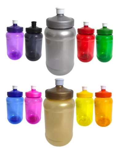 Pack 25 Cilindros C Tapa Chupón 500 Ml Colores Dulcero Tarro