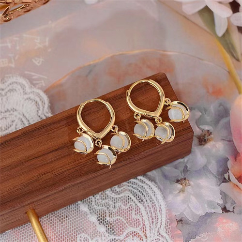 Pendientes De Borla Brillante Con Forma De Ojo De Pino Brill