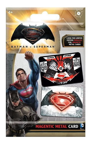 Tarjeta Metálica Magnética Batman Vs Superman.