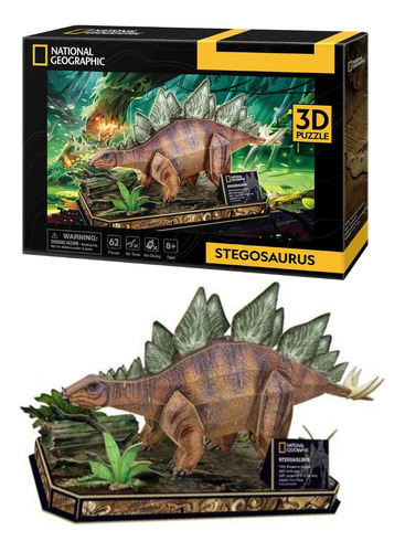 Rompecabezas 3d National Geographic Stegosaurus Wabro 7350