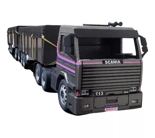 Caminhão Carreta Scania Bitrem Boiadeiro Brinquedo 1,15m