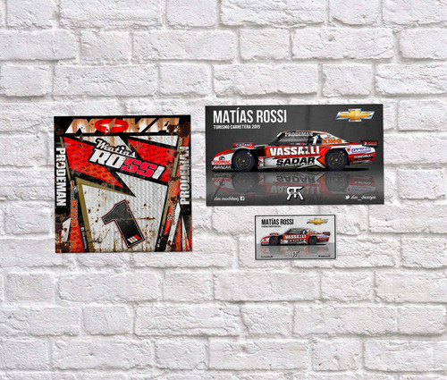 Combo Cartel + Poster + Calco Matías Rossi Tc Chevrolet Ford