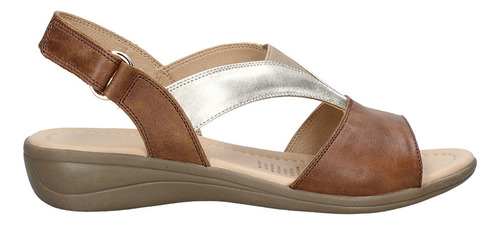 Sandalia Cuero Mujer Bruno Rossi Bc014 Camel