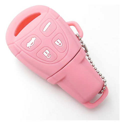 Funda Silicona Para Llave Coche 4 Boton Nombre Color: Rosa