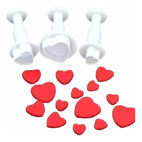 Cortante Expulsor Corazon Set X 4 Piezas