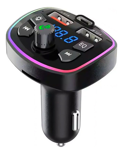 Transmisor Fm Bluetooth Auto Conexion Usb Multicolor Q7