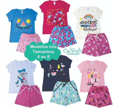 Kit 6 Conjuntos Femininos Roupas Infantil Menina Atacado
