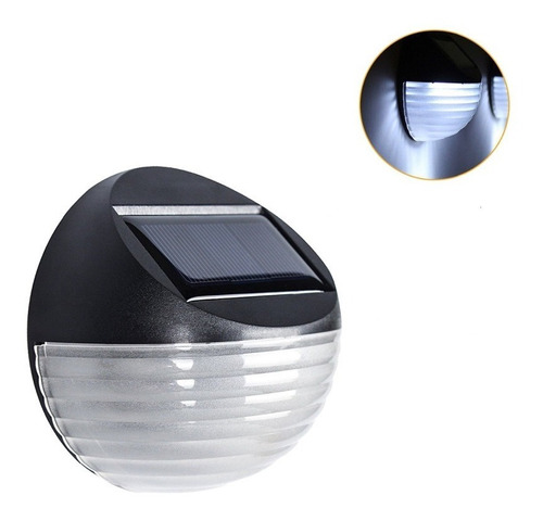 Pack 4 Aplique Led Circular Solar Exterior Jardín Calido