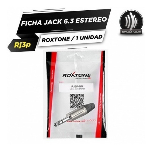 Imagen 4 de 7 de Ficha Conector Plug Estereo 6.3 - Roxtone Rj3p