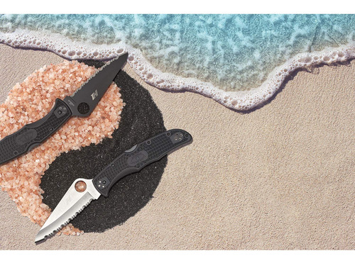 Cuchillo Spyderco Pacific Salt 2 Hoja H-1 De 3.78 Y Mango