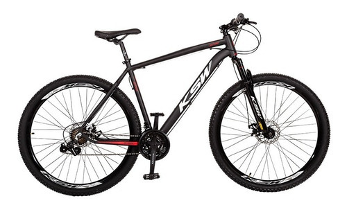 Bicicleta Xlt 100 21v Tamanho Do Quadro 19   Cor Preto Com Branco E Vermelho