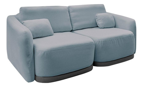 Sofã¡ Retrã¡til E Reclinã¡vel 216cm Polã´nia Veludo Cinza Cinza Claro